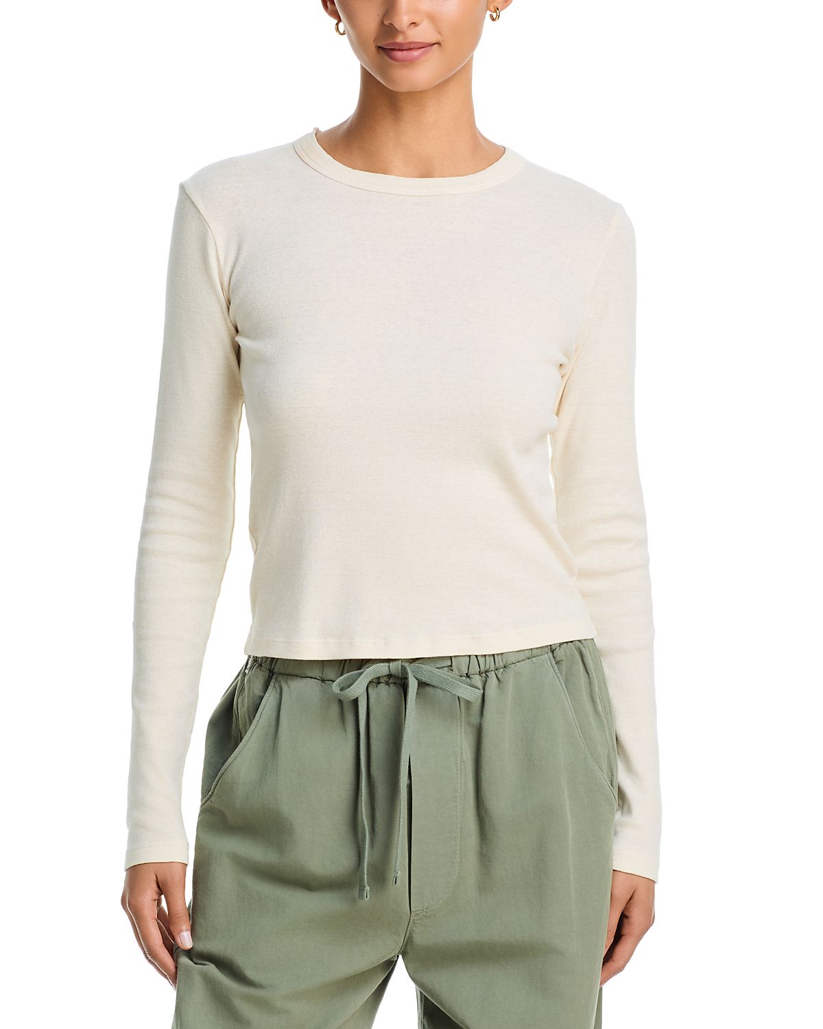 Mother The Long Sleeve Itty Bitty Crop Tee