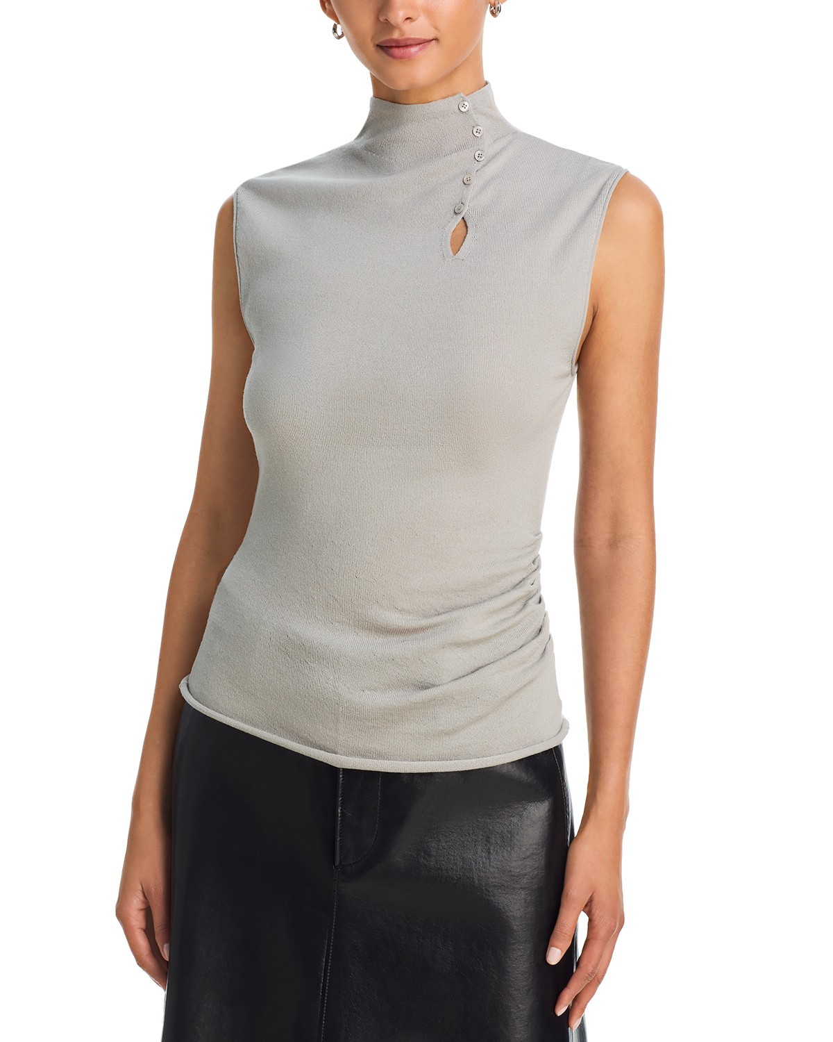 Sleeveless Button Top