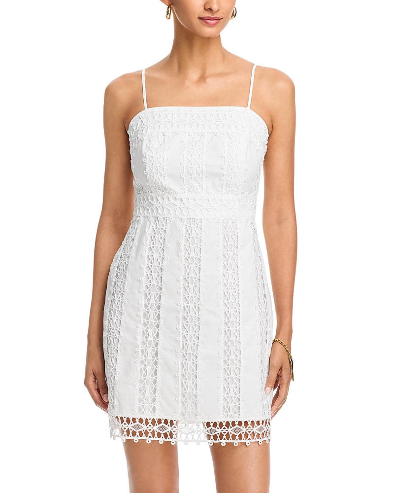 Aqua Lace Inset Mini Dress - Exclusive
