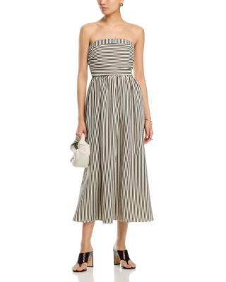 peasant dress midi Home Ground Floral Smocked Midi Peasant Dress Black / L main image 1