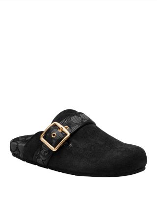 Women's OC Suede Buckled Clogs