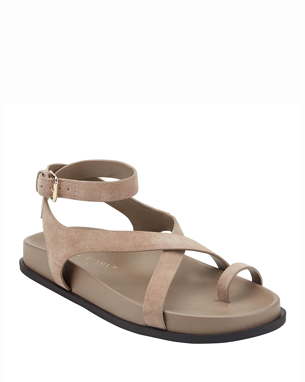 Marc Fisher Ltd. Women's Bevy Suede Casual Strappy Flat Sandals