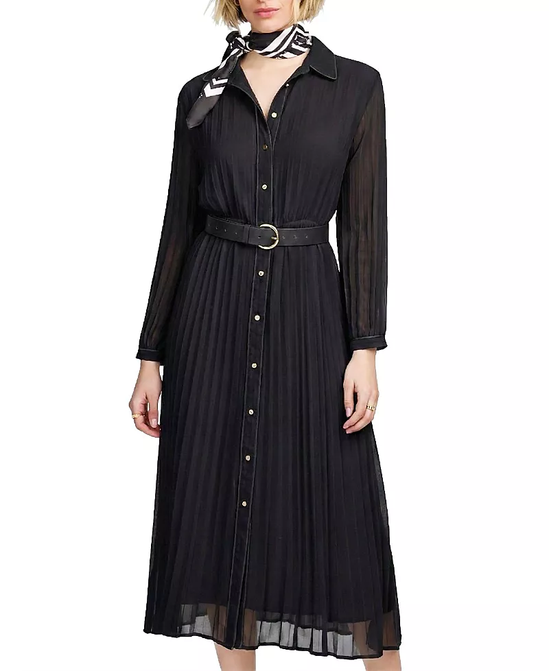 Elle Collection Woven Pleated Dress
