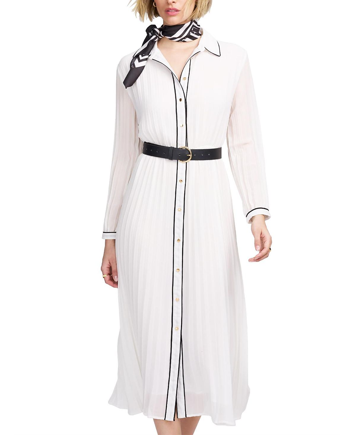 Elle Collection Woven Pleated Dress