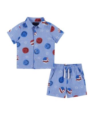 Boys' Short Sleeve Seersucker Set - Baby