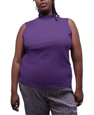  Plus The Everyday Mock Neck Tank Top