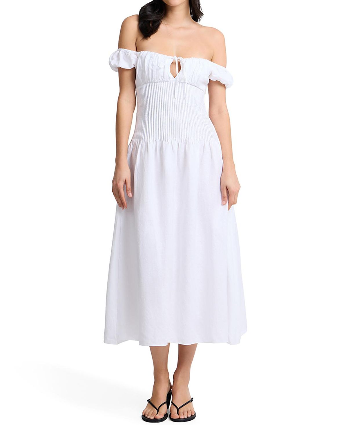 Onia Off Shoulder Midi Dress