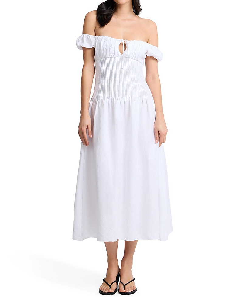 Onia Off Shoulder Midi Dress