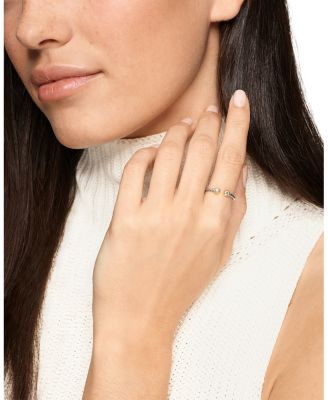 Cable Open Round Ring in Sterling Silver with 18K Yellow Gold and Diamonds, 3.9mm