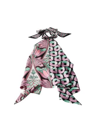 Printed Silk Twill Top