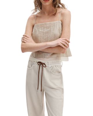 Mirarmar Terry Wide Leg Drawstring Sweatpants Jeans in Ecru - thumbnail 5
