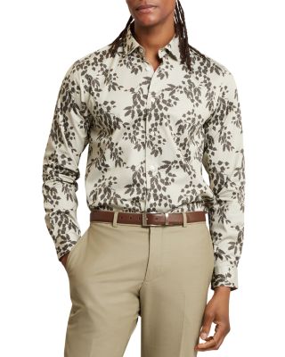 Dornan Regular Fit Shadow Leaf Print Shirt
