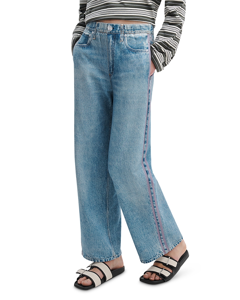 rag & bone Miramar High Rise Ankle Track Jeans in Valen/Lavender