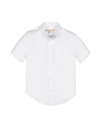 Boys' Organic Short Sleeve Stretch Poplin Button Down Shirt - Little Kid