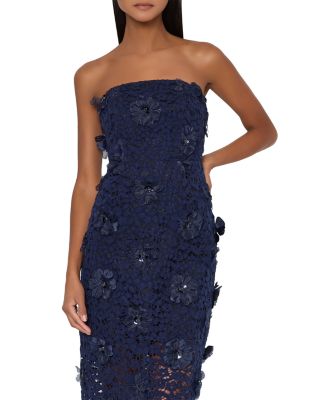 milly metallic tulip dress Orion Tulip Jacquard Strapless Dress in Yellow