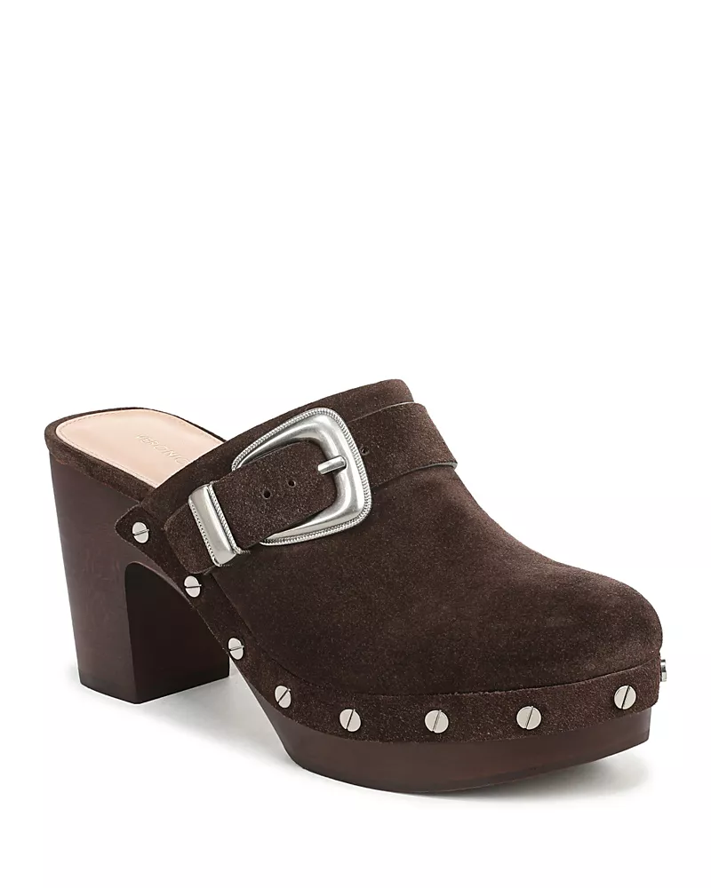 Veronica Beard Women's Larken Studded Platform Clogs