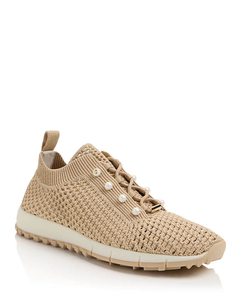 Jimmy Choo Women's Veles Knit Embellished Sneakers