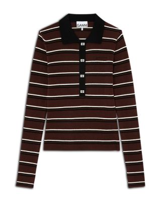 Striped Merino Polo Shirt