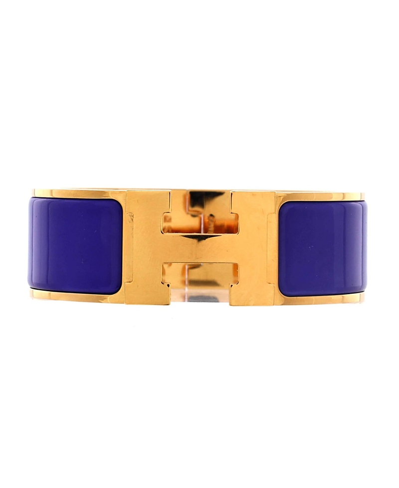 Pre-owned Pre-owned Hermes Hermes Wide Clic H Bracelet Enamel