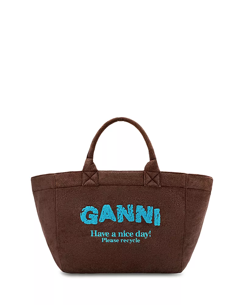 Ganni Xxl Canvas Shopper Tote