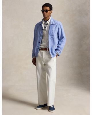 Polo Ralph Lauren Plaid Linen Utility Overshirt | Bloomingdale's Men