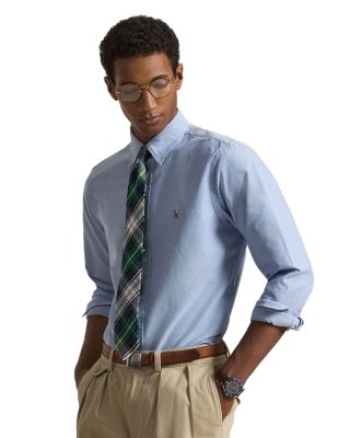 Classic Fit Long Sleeve Cotton Oxford Button Down Shirt