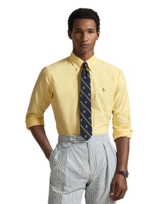 Classic Fit Long Sleeve Cotton Oxford Button Down Shirt