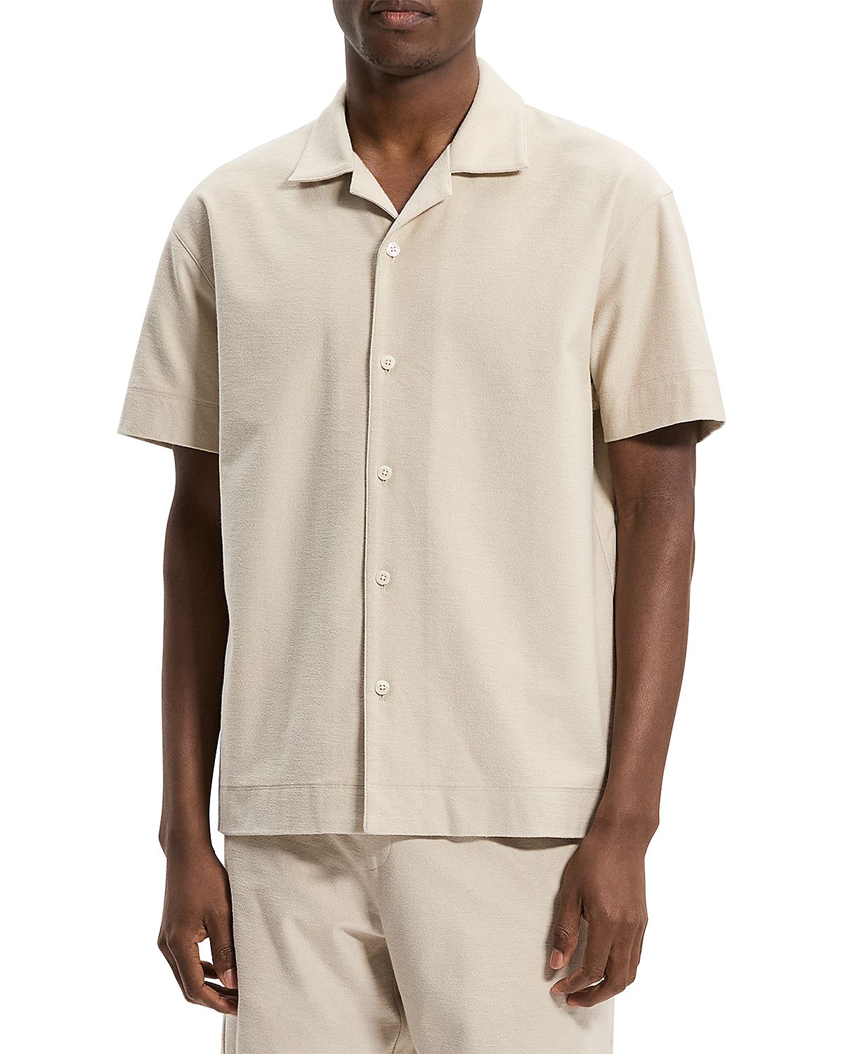 Theory Silver Cloud Soft Terry Shirt