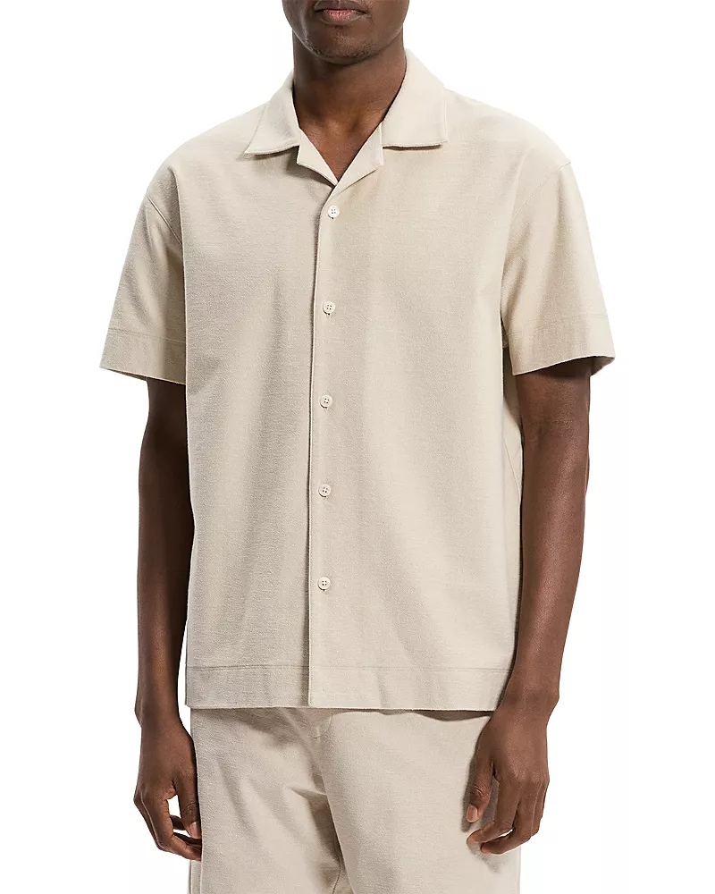 Theory Silver Cloud Soft Terry Shirt