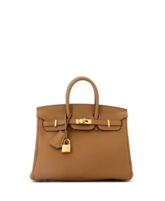 Pre-owned Pre-owned Hermes  Hermes Birkin 25 Handbag Brown Togo With Gold Hardware