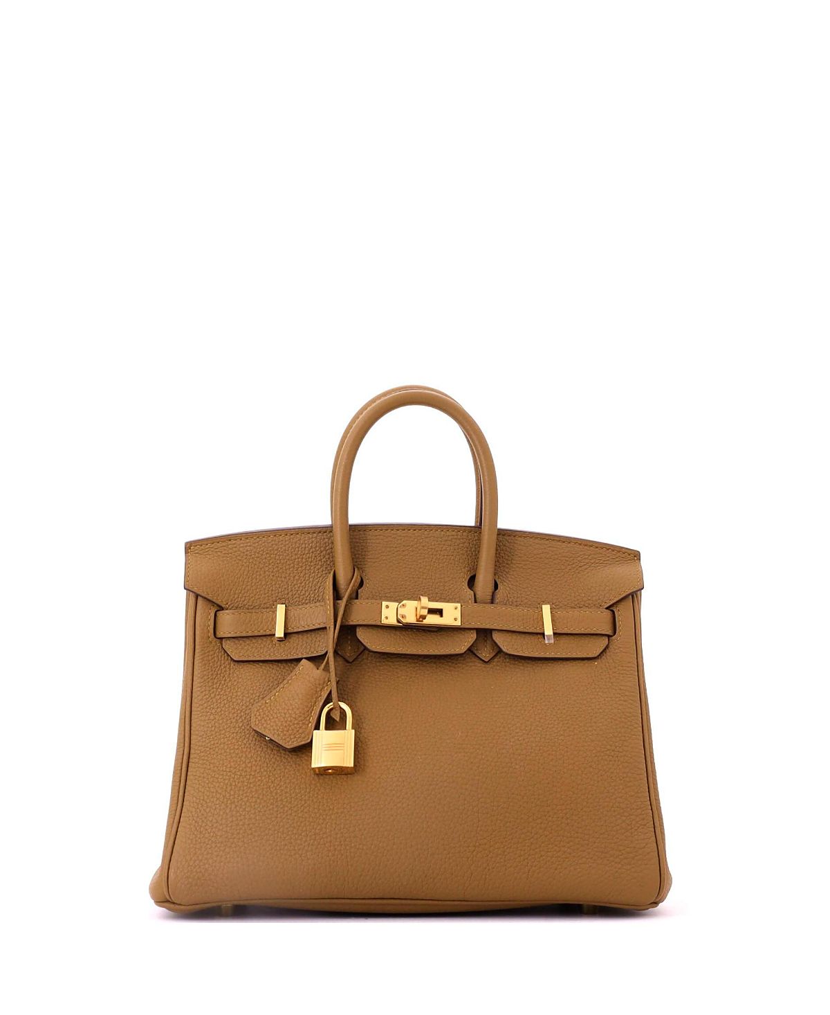 Pre-Owned HERMES Birkin 25 Handbag Brown Togo with Gold Hardware