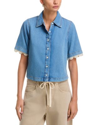 The Denim Crochet Top