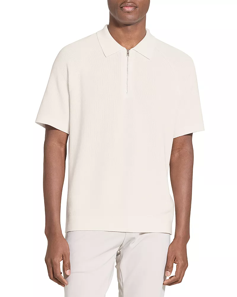 Theory Tactile Zip Polo Shirt
