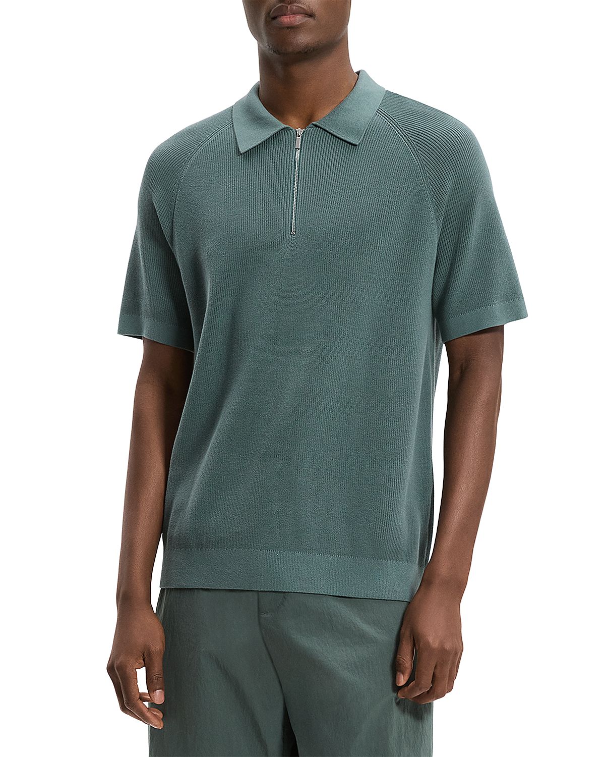 Theory Tactile Zip Polo Shirt