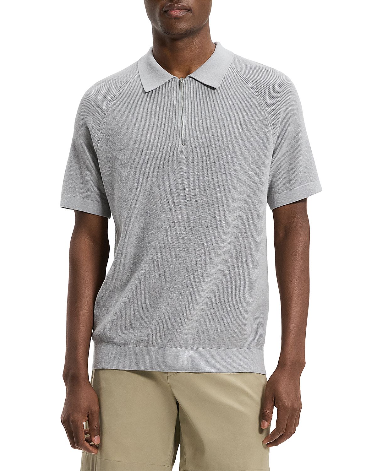 Theory Tactile Zip Polo Shirt