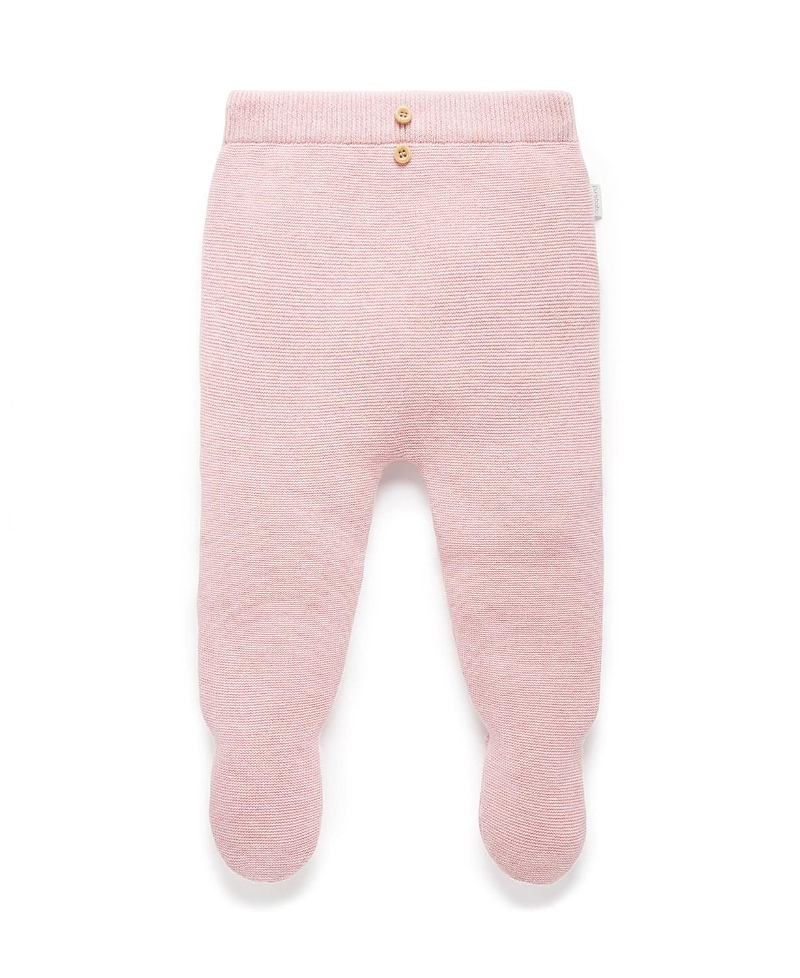 Purebaby Girls' Textured Knit Legging - Baby