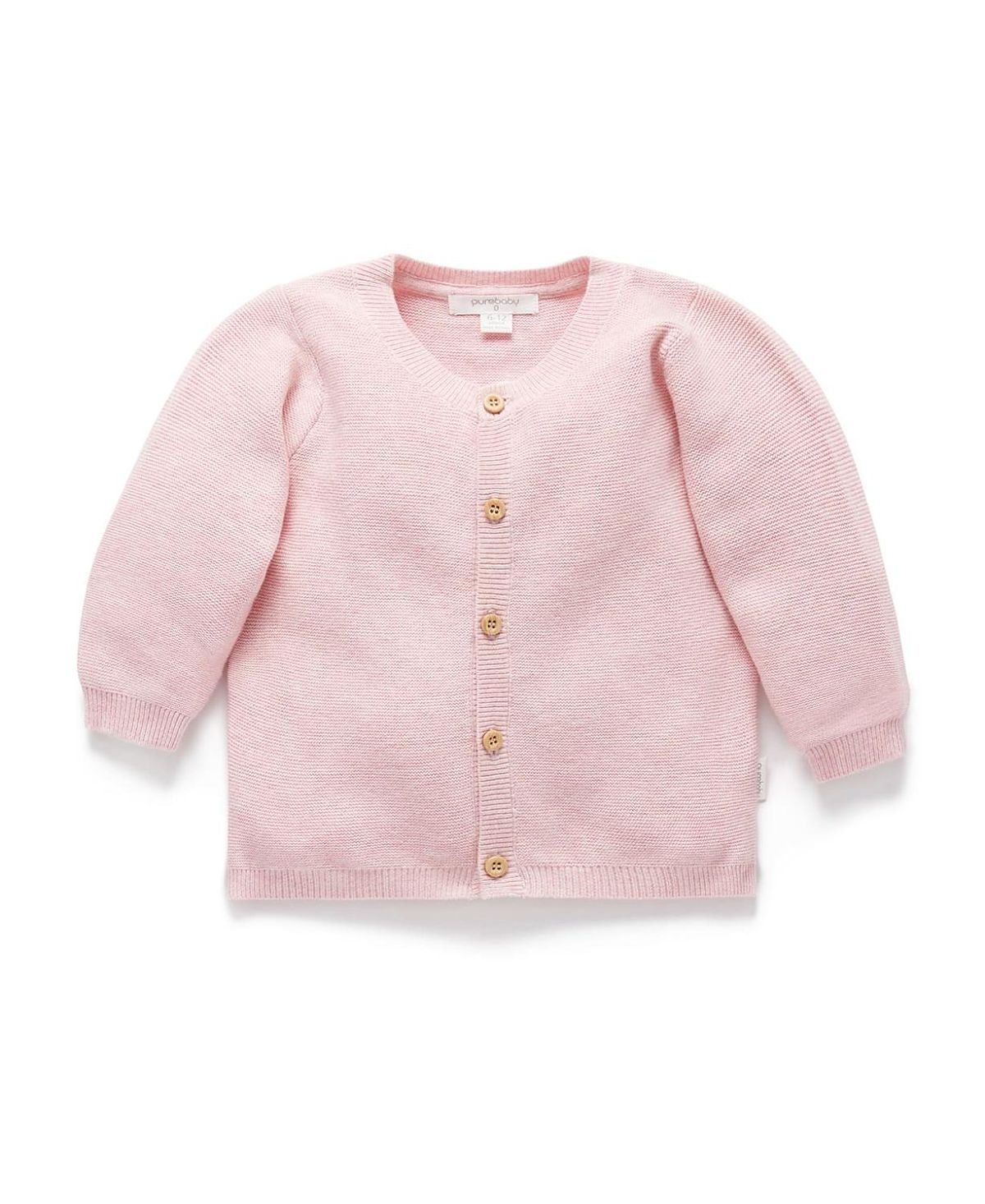 Purebaby Girls' Textured Knit Cardigan - Baby