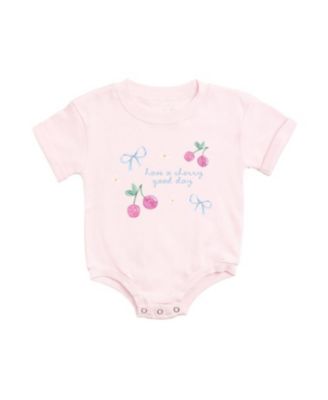 Girls' Cherry Good Day Short Sleeve Romper - Baby