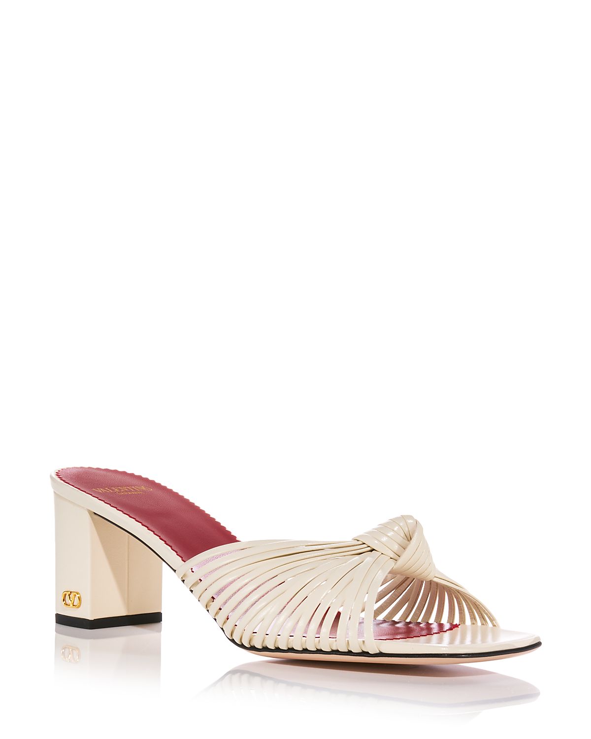 Valentino Garavani Women's Annet Knotted Multi Strap Leather Slide Sandals