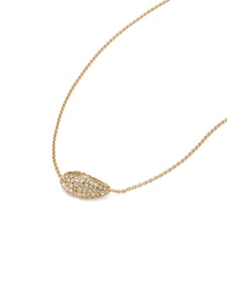 Tory Burch Pave Pierced Pendant Necklace, 15