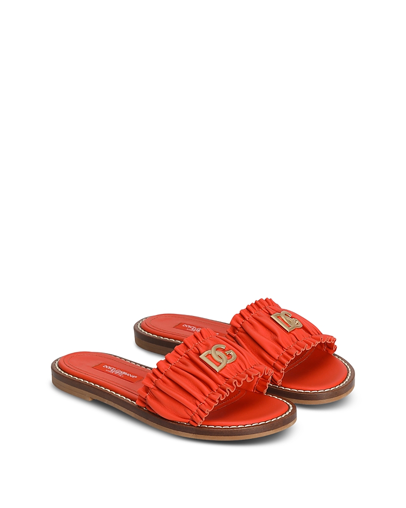 Dolce & Gabbana Girls' Flat Slide Sandals - Big Kid