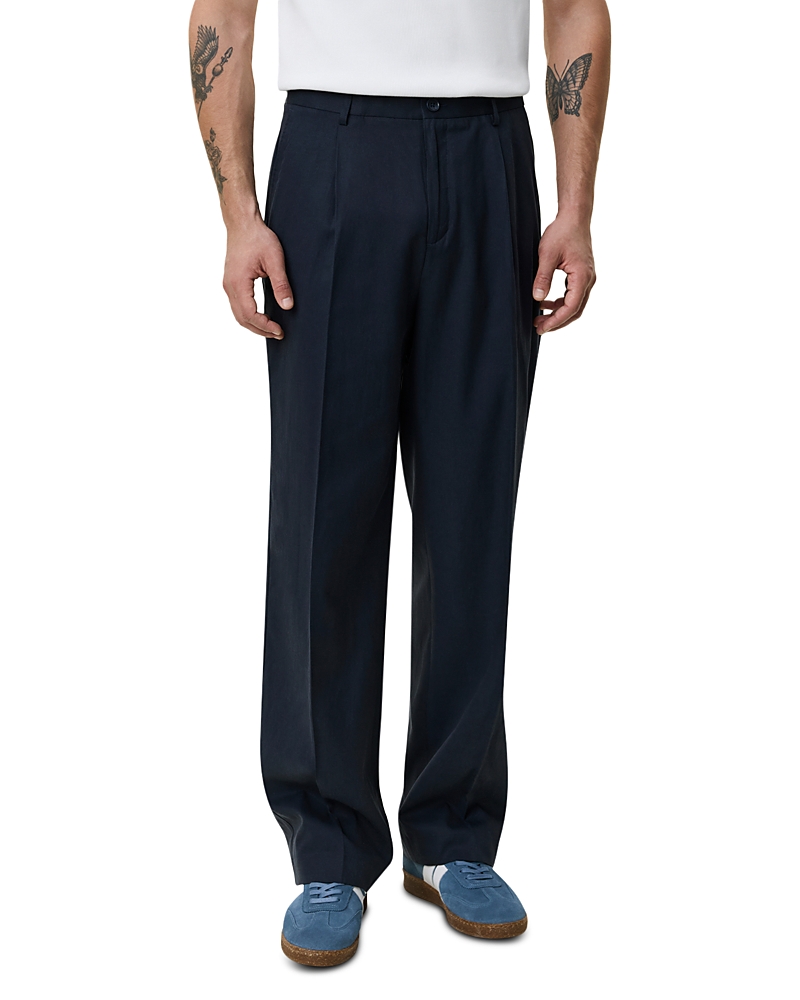 Les Deux Pleated Twill Suit Pants