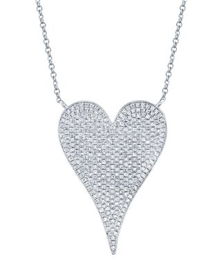 14K Gold Kate Diamond Pav&eacute; Pendant Necklace, 0.83 tcw