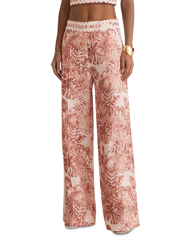 Reiss Petite Printed Wave Pants