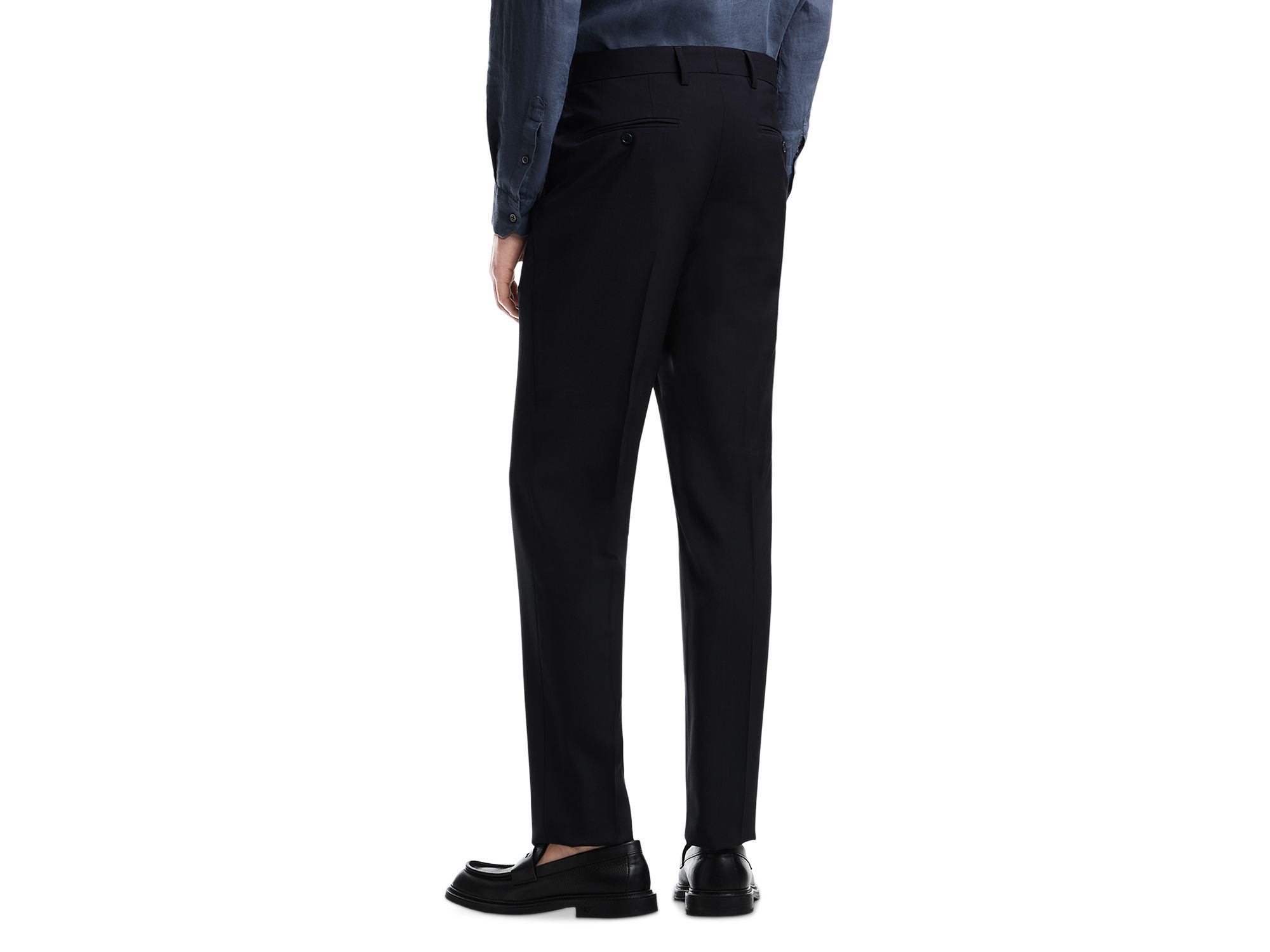 Natural Stretch Tropical Weave Wool Trousers — Image 3