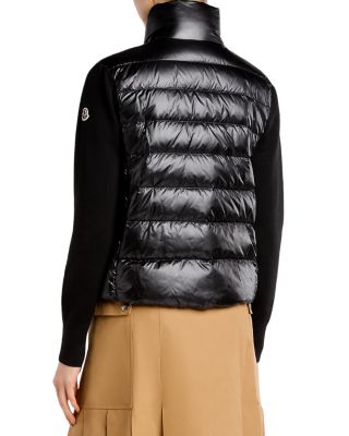 Wool Sleeve Puffer Cardigan - thumbnail 3