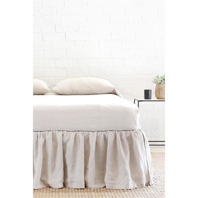 Gathered Linen Bedskirt