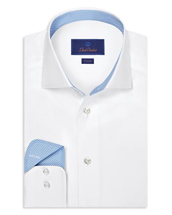 dress shirts sale David Donahue Slim Fit Super Fine Twill Shirt - Sky The shirt is made in 100% cotton Mens Dress Shirts Sale -