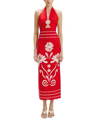 cala de la cruz linen lizzie dress Cala de la Cruz Lizzie Cutout Linen Dress