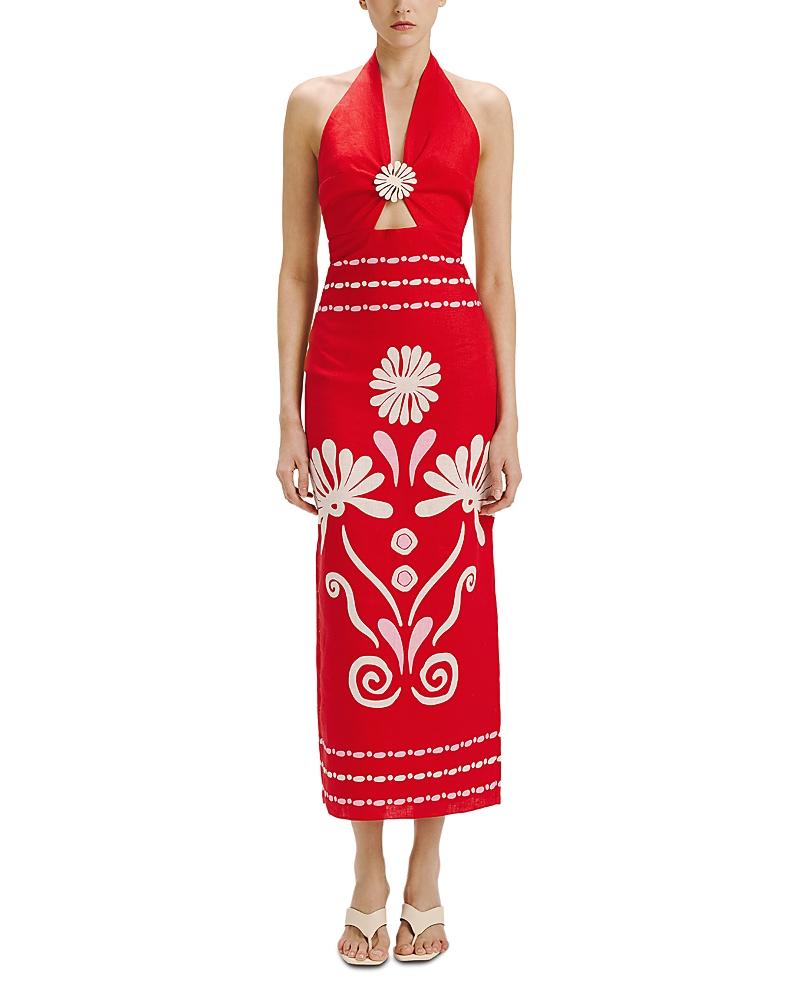 Cala de la Cruz Orly Linen Halter Dress